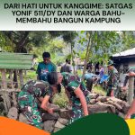 SATGAS YONIF 511/DY POS KANGGIME LAKSANAKAN KARYA BHAKTI MEMBANTU MASYARAKAT SEKITAR
