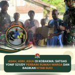Asah, Asih, Asuh di Tanah Papua, Satgas Yonif 521/DY Perbaiki Pintu yang Rusak dan Berikan Bantuan Kitab Suci kepada Tokoh Agama di Kobakma, Mamberamo Tengah, Papua Pegunungan (18/06/2026).