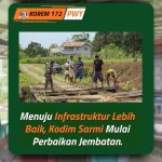 Pembangunan Jembatan Garuda di Distrik Bonggo Memasuki Babak Baru, Jembatan Lama Mulai Dibongkar Demi Akses yang Lebih Baik