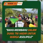 Bahu-Membahu dengan warga, Pos Walesi Satgas Pamtas RI-PNG Kewilayahan Yonif 645/Gardatama Yudha Bersama Warga Asolipele Gelar Gotong Royong Pemakaman