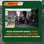” Anggota Pos Kout Karubaga Satgas Pamtas Yonif 511/DY Badak Hitam , Berikan Pelayanan Pengobatan Kesehatan Di Kampung Karubaga “