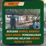 Babinsa Serui Aktif Dampingi Warga, Komsos dan Monitoring Pembangunan KNMP di Tatui
