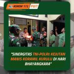 Kejutan Manis di Hari Bhayangkara, Babinsa Koramil 1702-03/Kurulu Pererat Sinergitas TNI–Polri di Papua Pegunungan